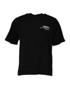 Tricou Dolce & Gabbana negru cu guler rotund din bumbac cu imprimeu leopard Amore