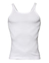 Tricou Dolce & Gabbana din bumbac ivory, fără mâneci, cu guler rotund