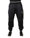 Pantaloni jogger Dolce & Gabbana negri din poliester cu logo