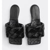 Bottega Veneta Black Leather Sandal