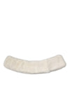 Dolce & Gabbana White Mink Fur Collar Women Neck Wrap Scarf