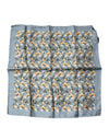 Dolce & Gabbana Gray Oranges Silk Square Handkerchief Scarf