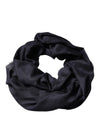 Dolce & Gabbana Black Cashmere Foulard Neck Wrap Shawl Scarf
