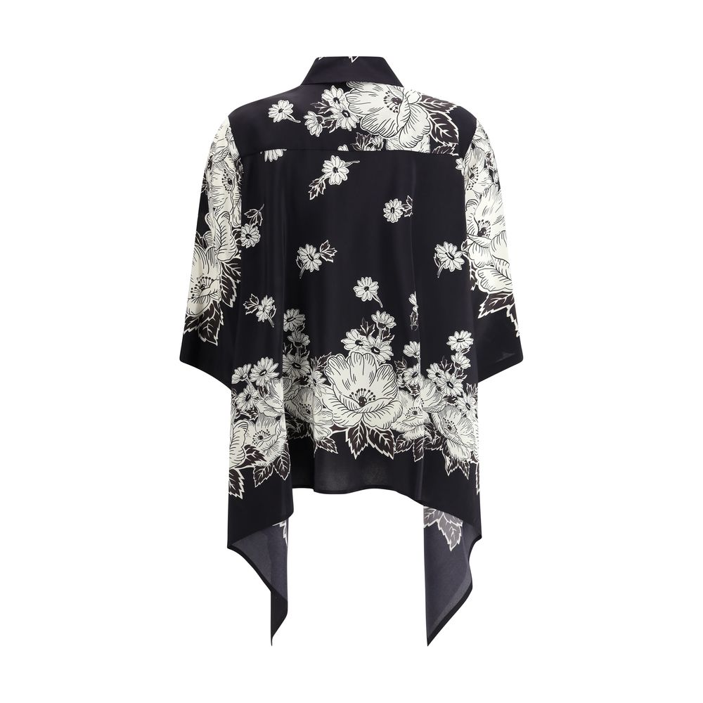 P.A.R.O.S.H. Asymmetric Floral print Shirt