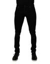 Dolce & Gabbana Black Cotton Stretch Skinny Men Denim Jeans