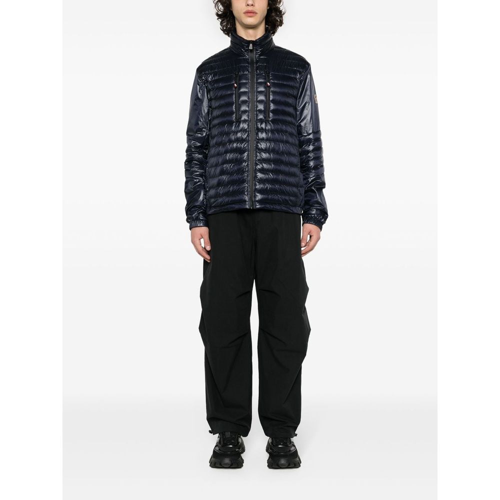 Geacă Moncler albastră din poliamidă pentru bărbați