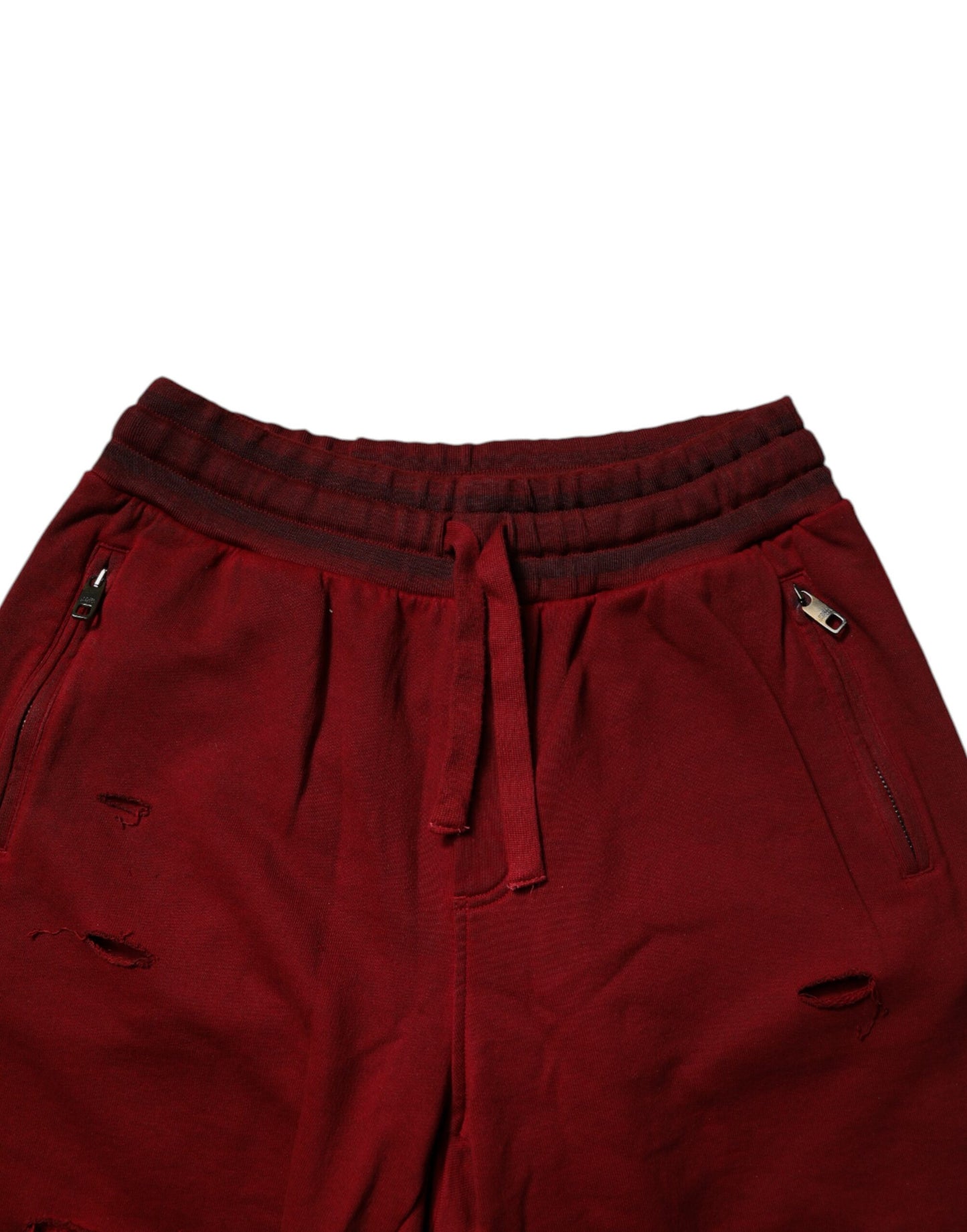 Pantaloni scurți Dolce & Gabbana Maroon Rip Style Bermuda