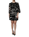 Dolce & Gabbana Black White Zebra A-line Sheath Mini Dress