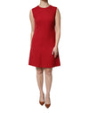 Dolce & Gabbana Red Wool Sleeveless Knee Length A-line Dress
