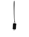 Dolce & Gabbana Black Calf Leather Lanyard Logo Card Holder Wallet