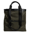 Dolce & Gabbana Military Green Nylon Shoulder Strap Tote Bag