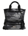 Dolce & Gabbana Black Camouflage Shoulder Strap Logo Plaque Bag