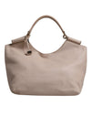 Dolce & Gabbana Light Pink Deer Leather Logo Plaque Tote Top Handle Bag