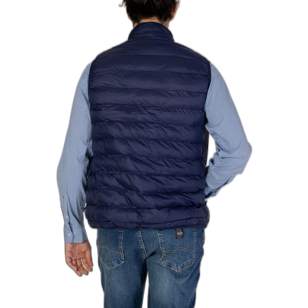 Jachetă fără mâneci din poliamidă albastră US POLO ASSN.
