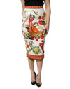 Dolce & Gabbana Multicolor High Waist Pencil Cut Midi Skirt