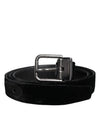 Dolce & Gabbana Black Leather Metal Buckle Classic Belt