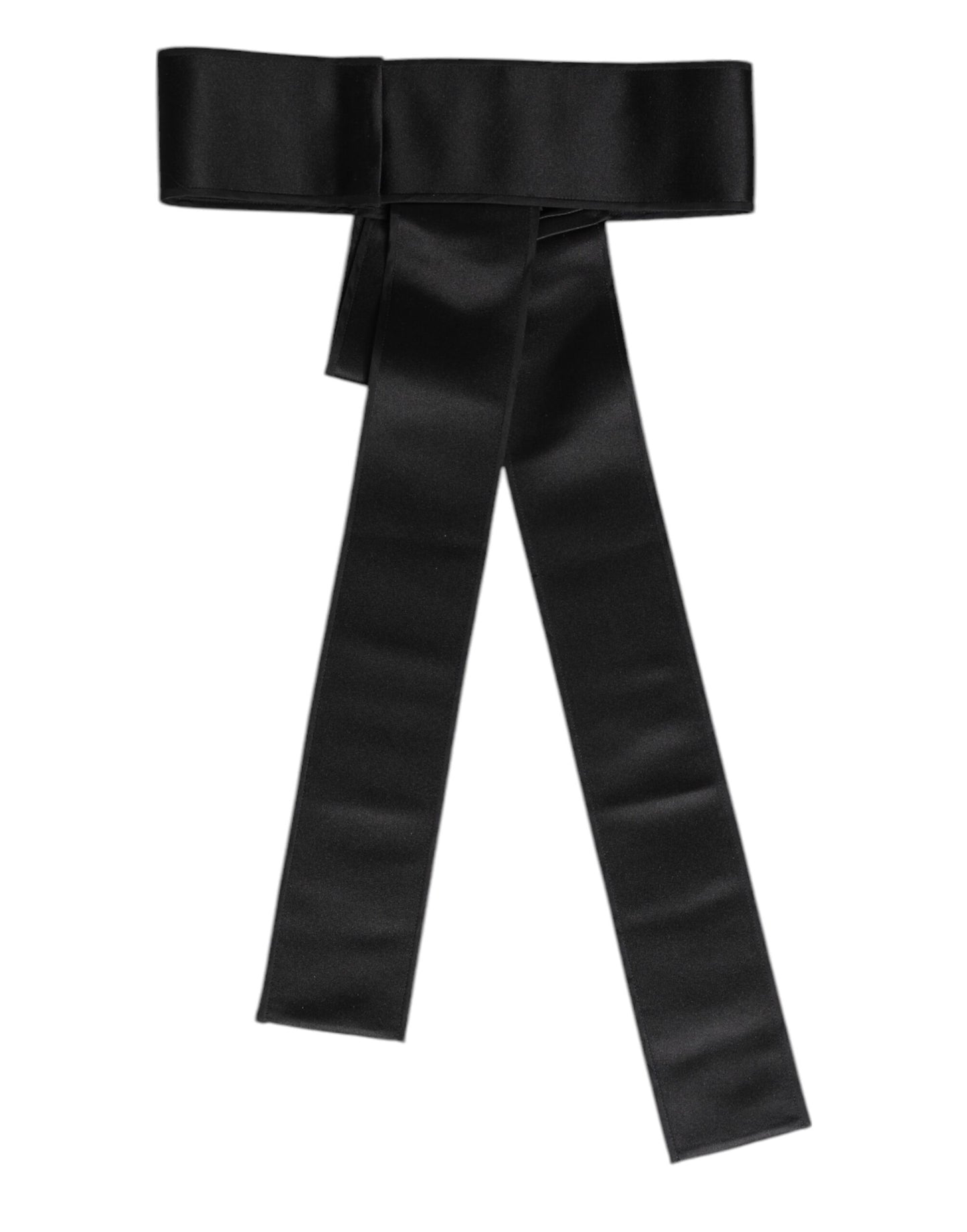 Curea lată din satin negru Dolce & Gabbana