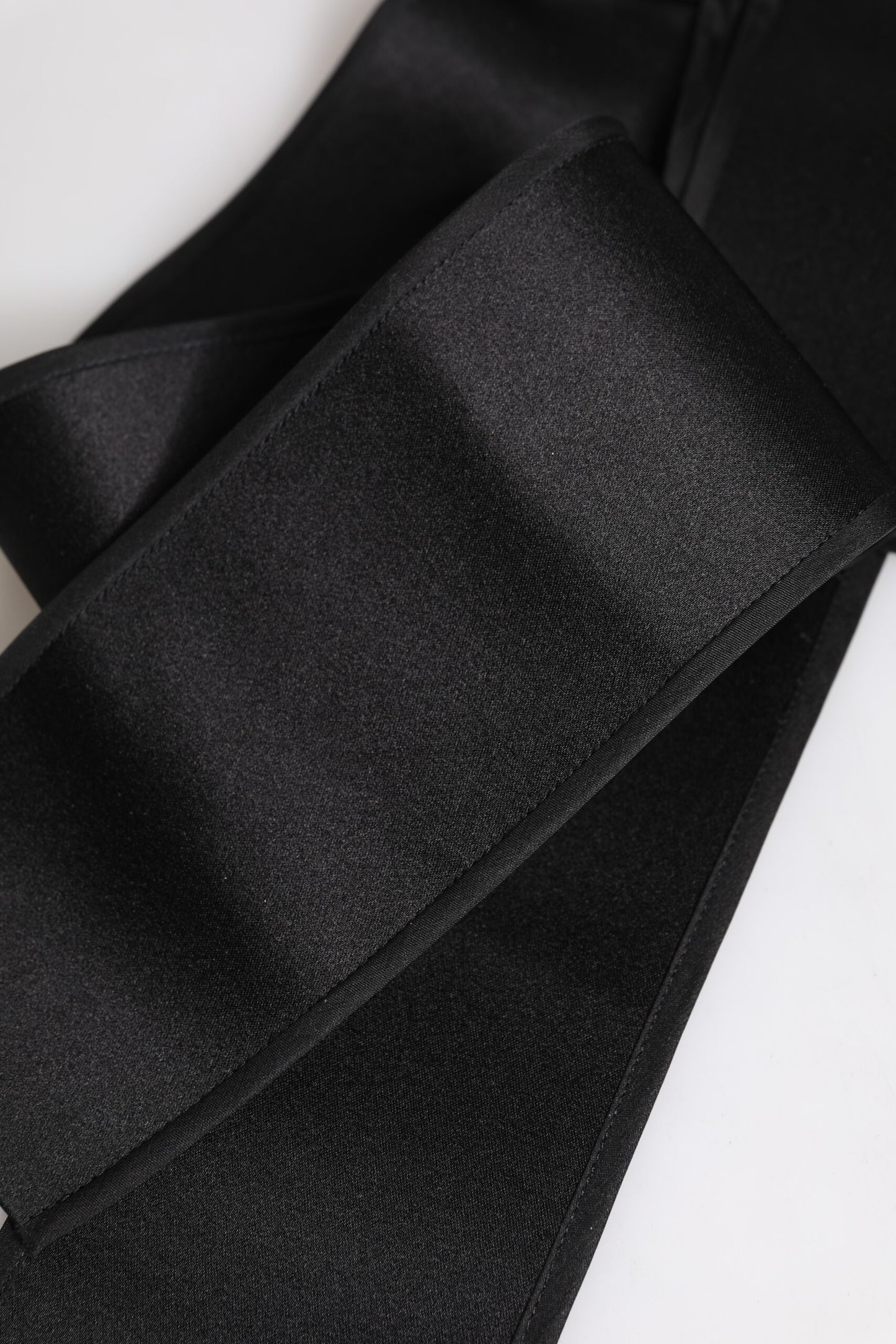 Curea lată din satin negru Dolce & Gabbana