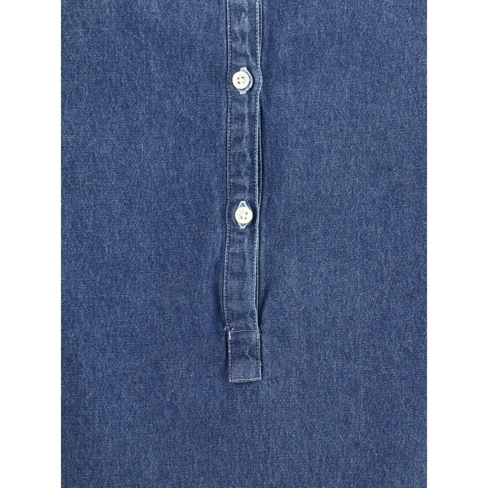 Deperlu Blue Cotton Top