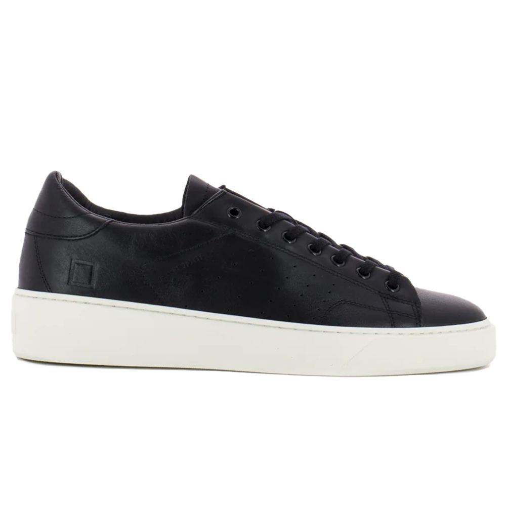 D.A.T.E Black Leather Sneaker