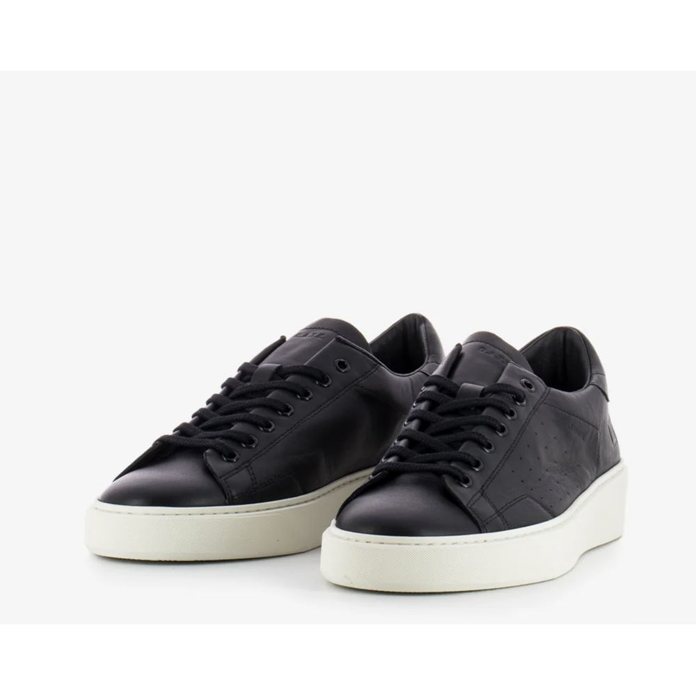 D.A.T.E Black Leather Sneaker