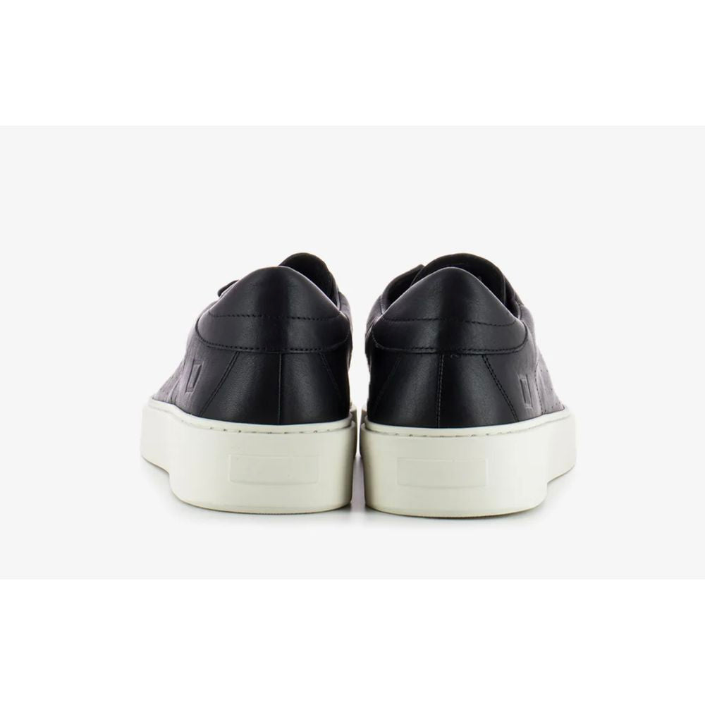 D.A.T.E Black Leather Sneaker