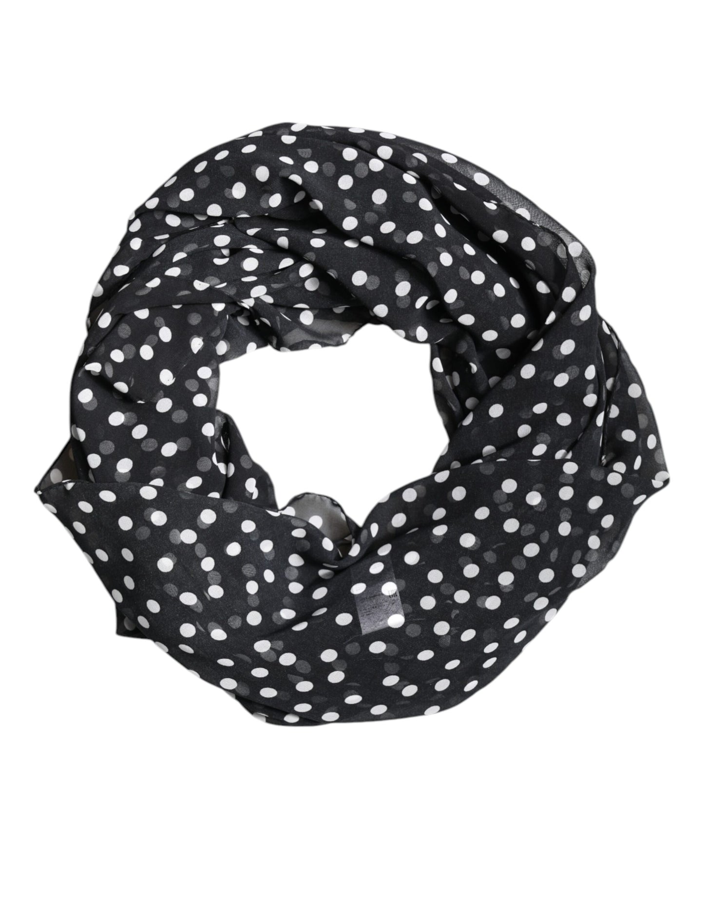 Eșarfă Dolce & Gabbana cu buline negre din poliester