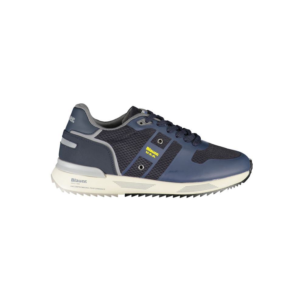 Teniși Blauer Dapper albaștri cu detalii contrastante
