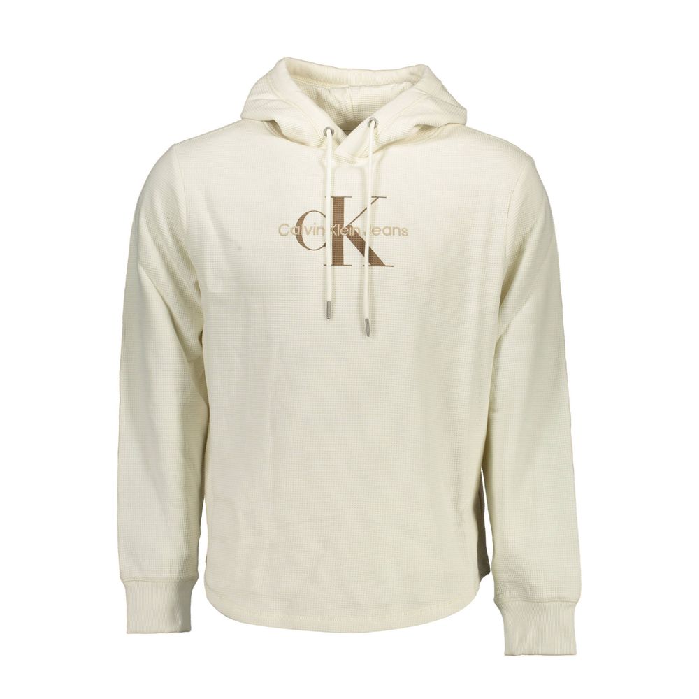 Pulover Calvin Klein alb din bumbac pentru bărbați