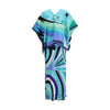 Emilio Pucci Iride print long Dress with cape