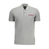 Napapijri Gray Cotton Men Polo Shirt