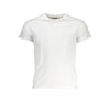 K-WAY Sleek White Crew Neck Tee with Logo Accent