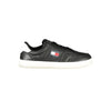 Tommy Hilfiger Black Leather Men Sneaker
