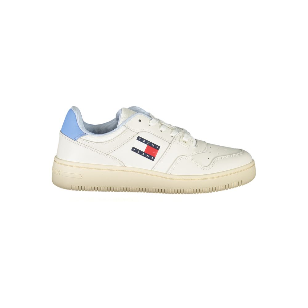 Teniși Tommy Hilfiger din piele albă pentru femei