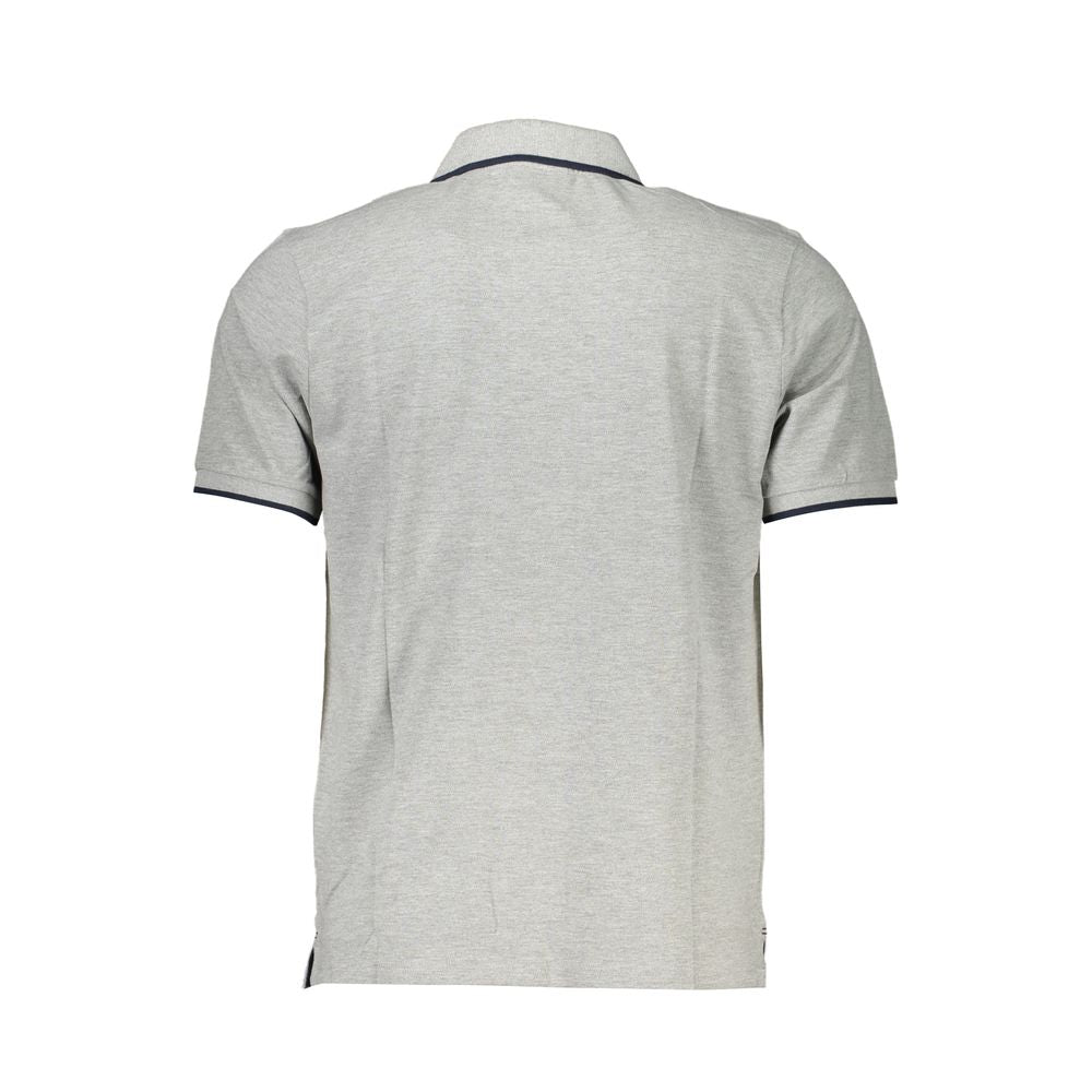 North Sails Gray Cotton Men Polo Shirt