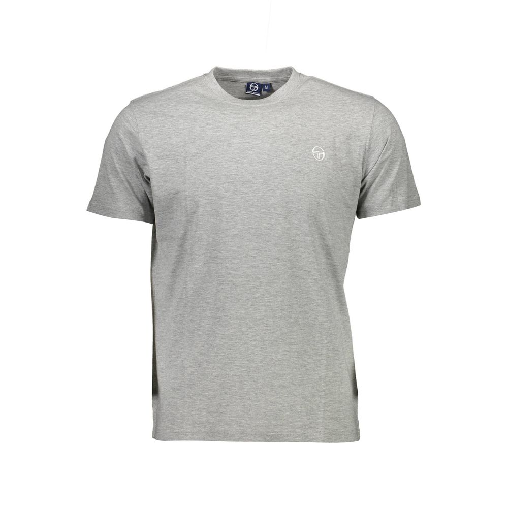 Sergio Tacchini Gray Cotton Men T-Shirt