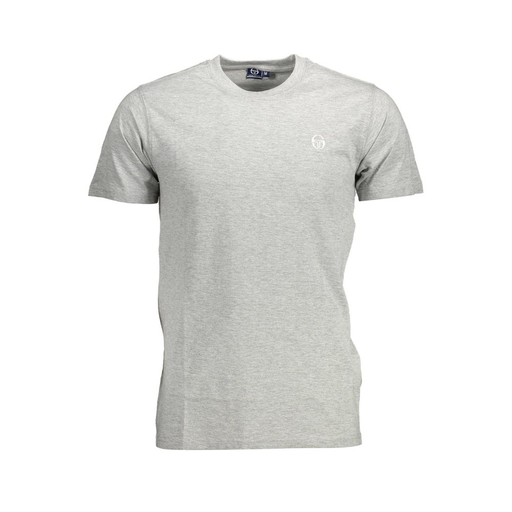 Sergio Tacchini Gray Cotton Men T-Shirt
