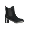 Tommy Hilfiger Black Leather Women Boot