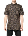 Cămașă Dolce & Gabbana Multicolor Camuflaj cu nasturi aurii