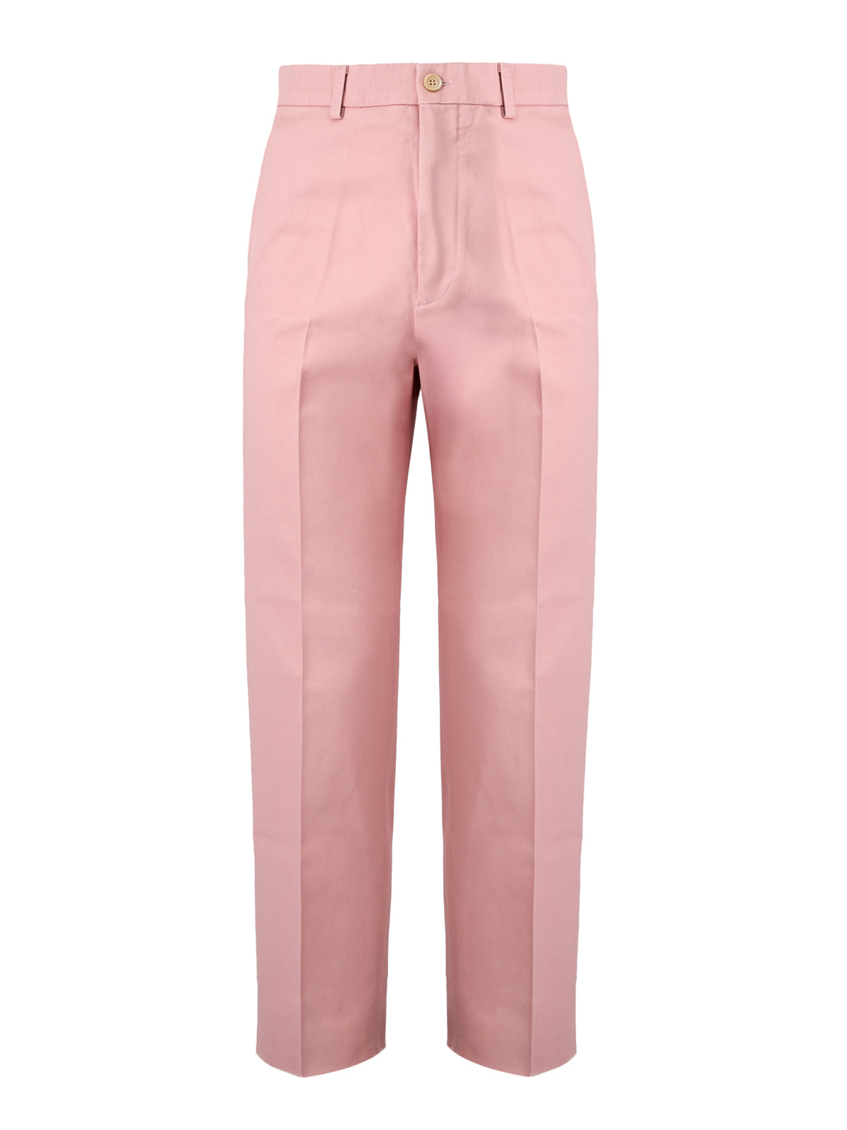Pantaloni Gucci roz deschis din bumbac