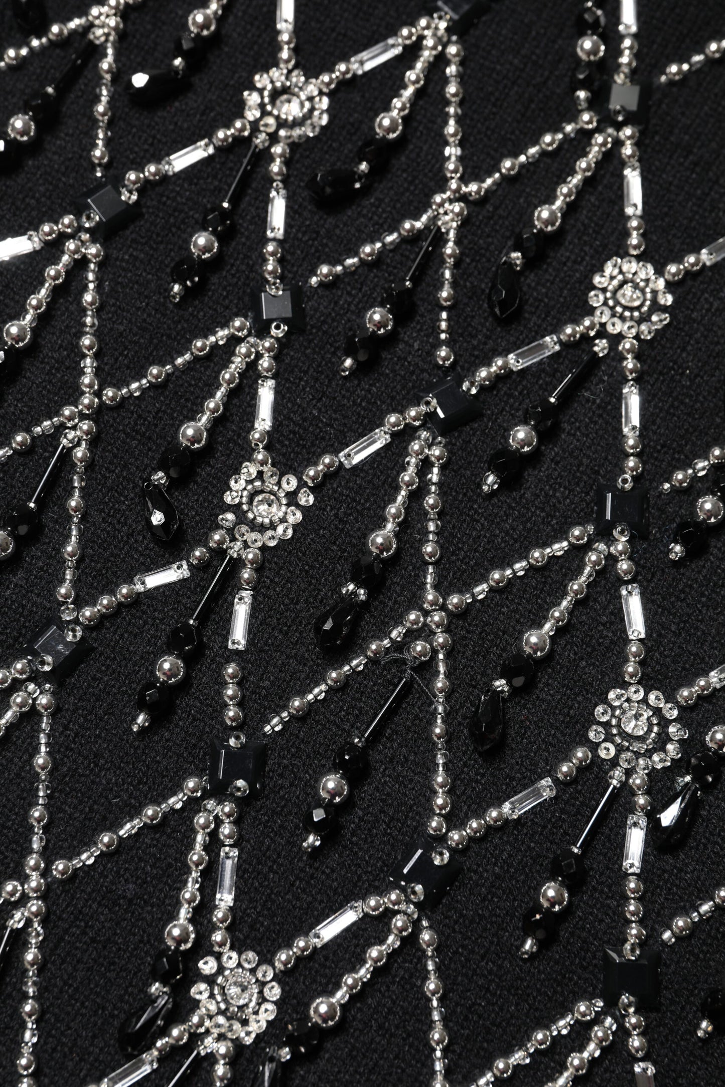 Dolce & Gabbana Black Cashmere Embellished Long Sleeves Top