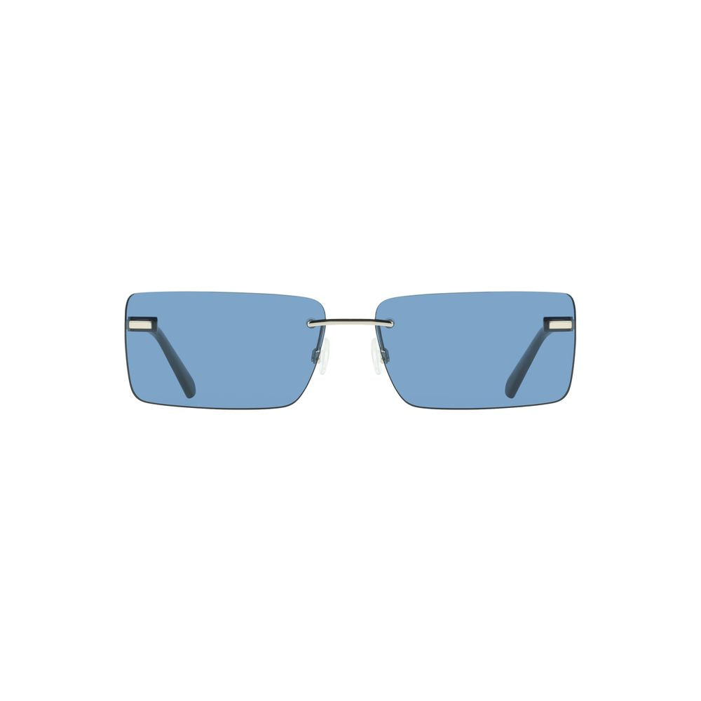 Ochelari de soare Calvin Klein albaștri metalici pentru femei