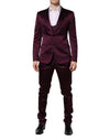 Dolce & Gabbana Dark Purple Silk 3Piece Single Breasted Suit