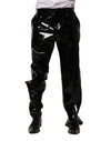 Pantaloni drepți din nailon negri Dolce & Gabbana pentru bărbați