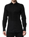 Cămașă elegantă Dolce & Gabbana Black Gold cu mânecă lungă