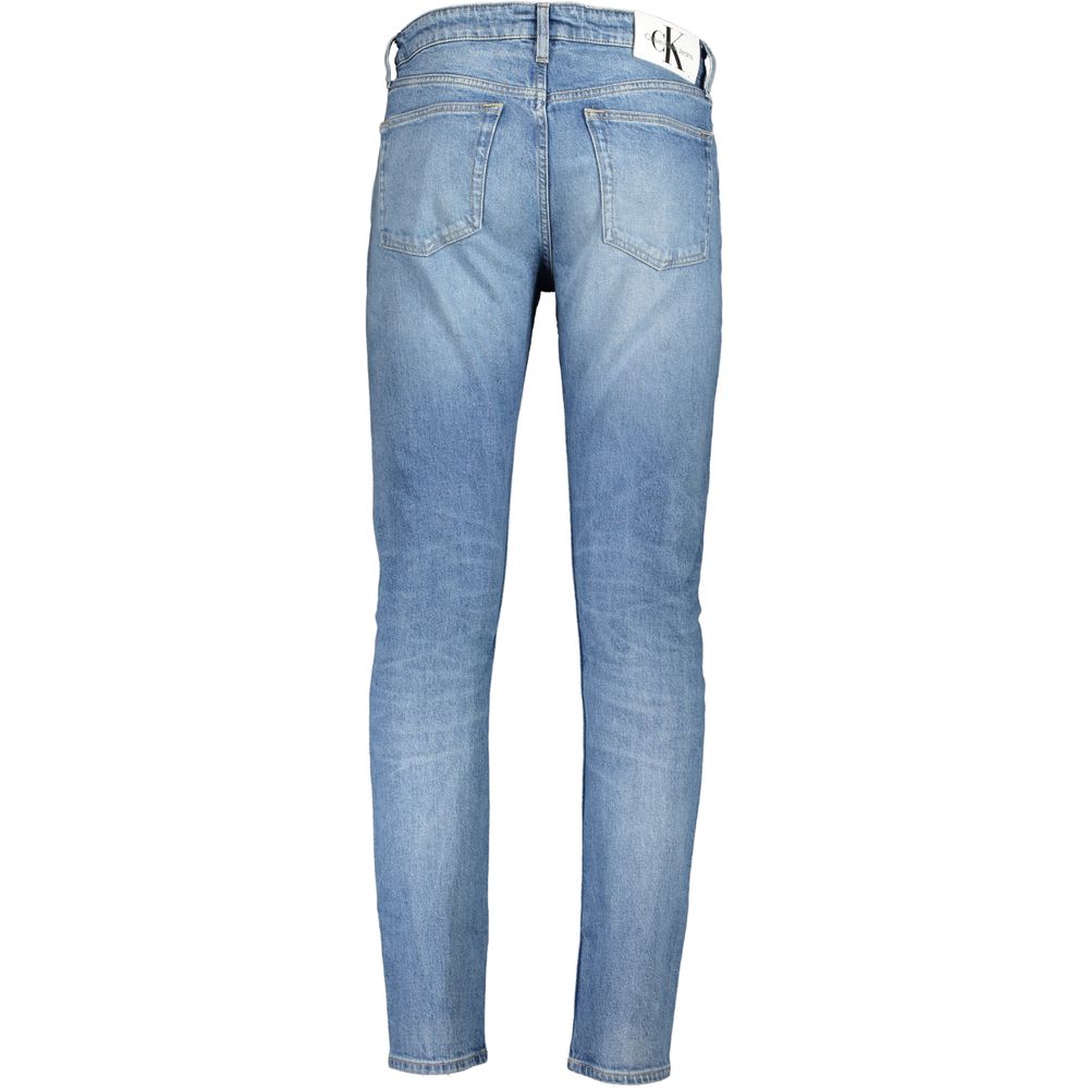 Blugi Calvin Klein albaștri din bumbac pentru bărbați