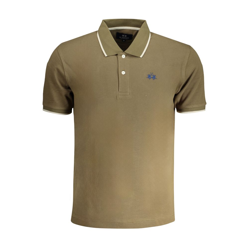 Tricou polo din bumbac verde La Martina