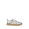 Valentino Garavani Silver Calf Leather Bos Taurus Low Top Sneakers