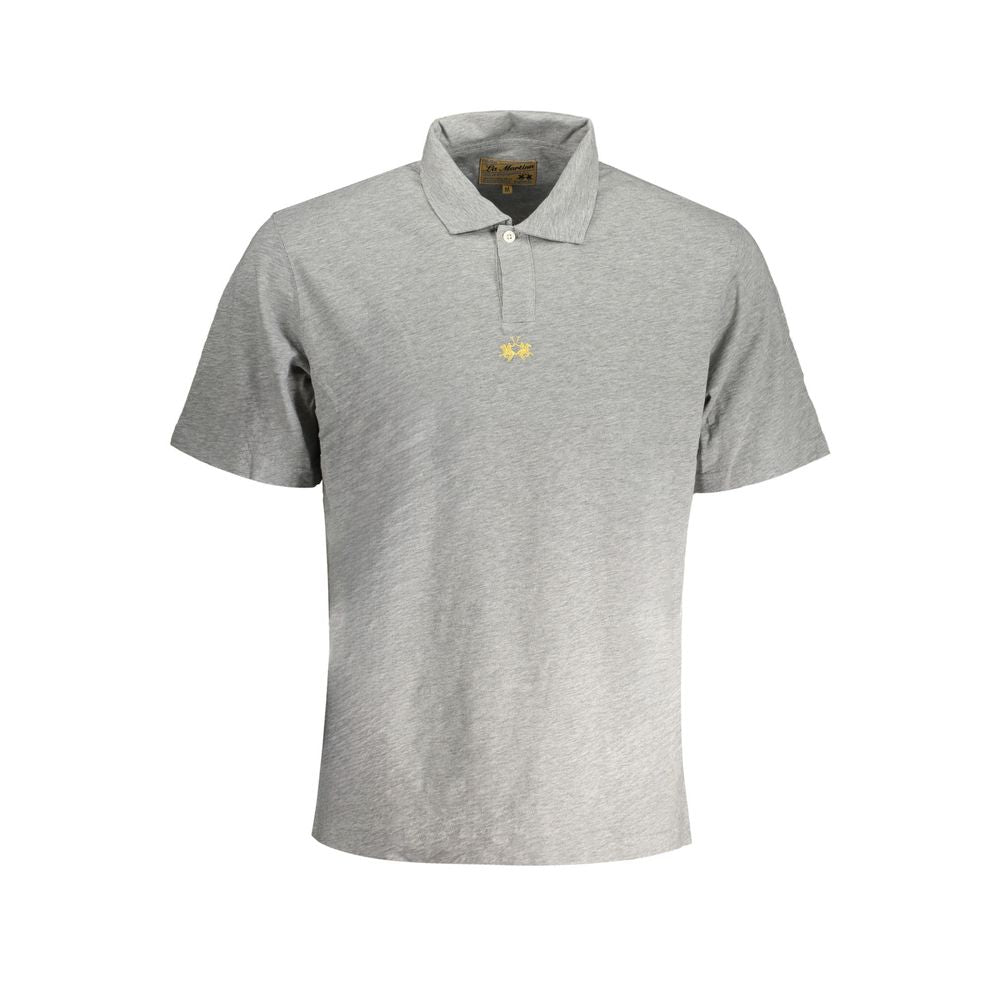 Tricou polo pentru bărbați La Martina, maro, din bumbac