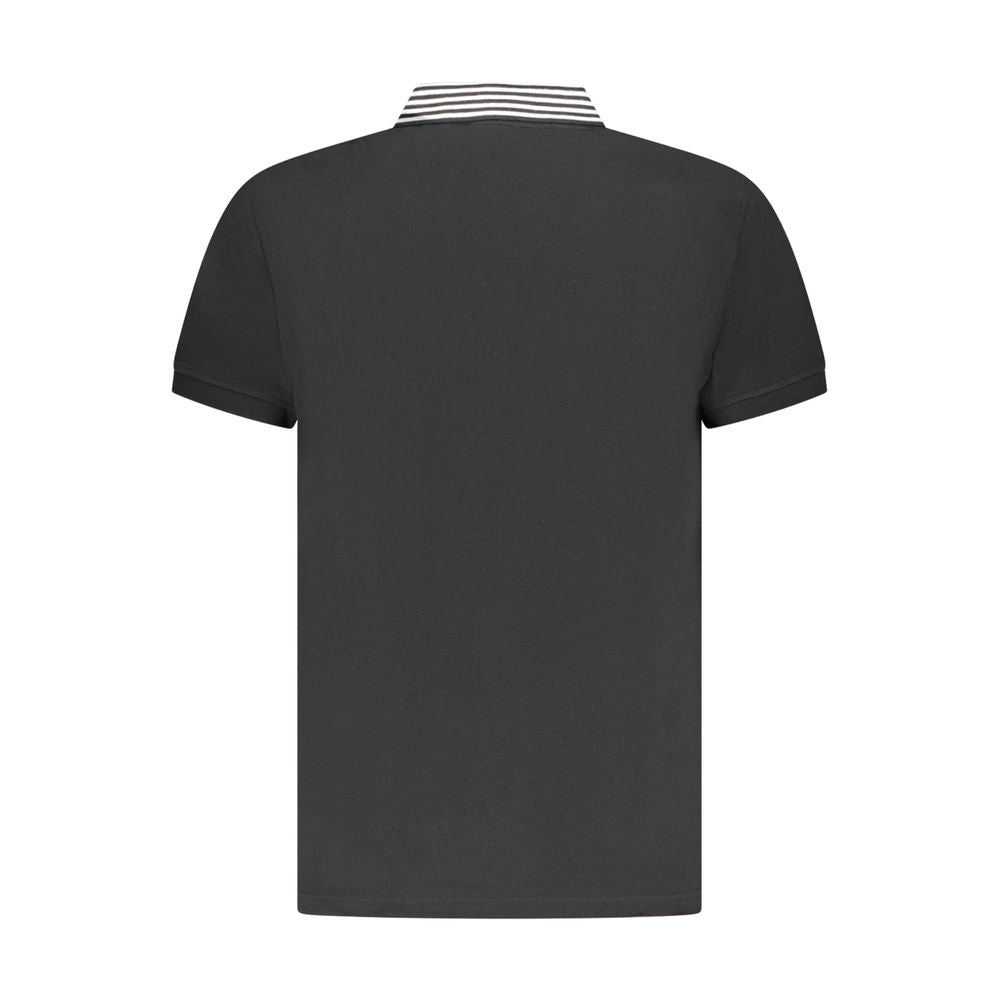 Tricou polo pentru bărbați Cavalli Class din bumbac negru